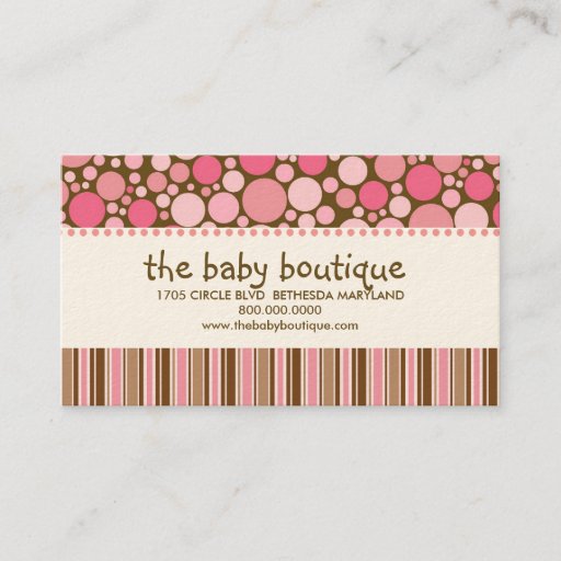 Customizable Baby Boutique Business Cards