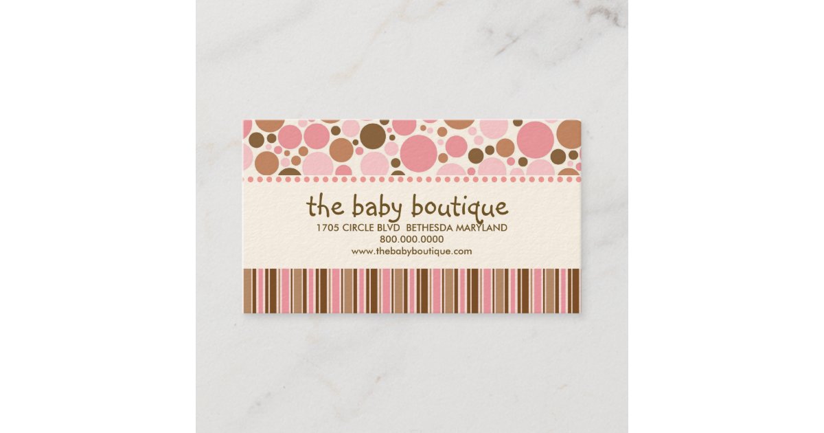 Baby Boutique Business Cards Zazzle