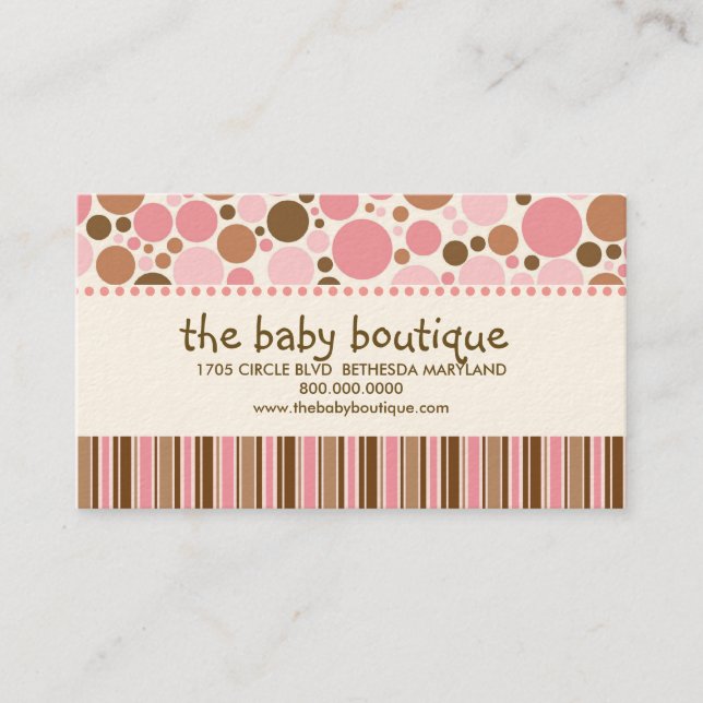 Baby Boutique Business Cards (Front)