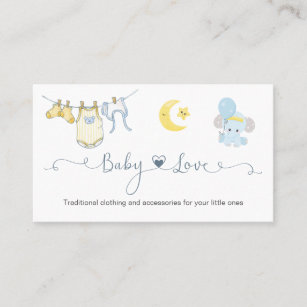 Baby Boutique Clothes Line Business Card