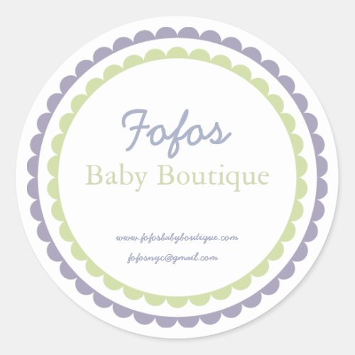 Baby Boutique Fashion LabelSticker Classic Round Sticker