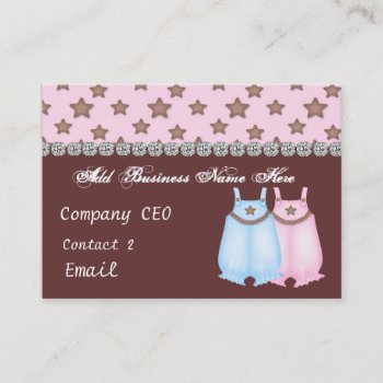 Baby Boutique Store Glam Business Card by BusinessCardLounge at Zazzle