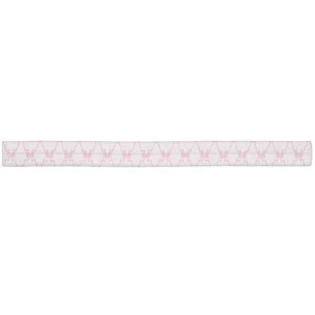 Baby Bow Trellis Pink Bella Ribbon Elastic Hair Tie (Unwrapped)