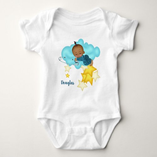 Baby Boy 1 on a Cloud Baby Bodysuit