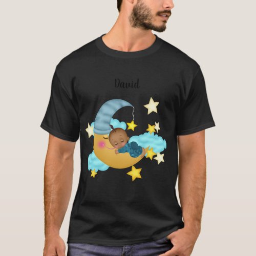 Baby Boy 1 on a Moon Art T_Shirt