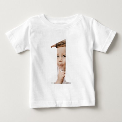 Baby Boy 1st Birthday Custom Photo T_Shirt