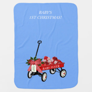Baby Boy 1st Christmas Toy Baby Flyer Wagon Blanket