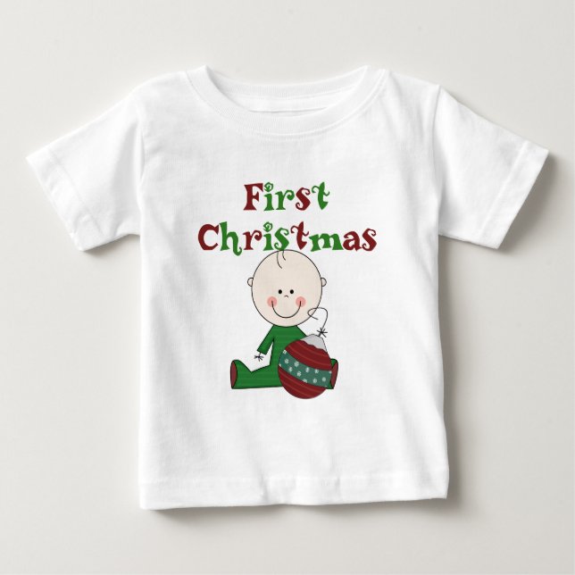 Baby Boy 1st Christmas Tshirts and Gifts (Front)
