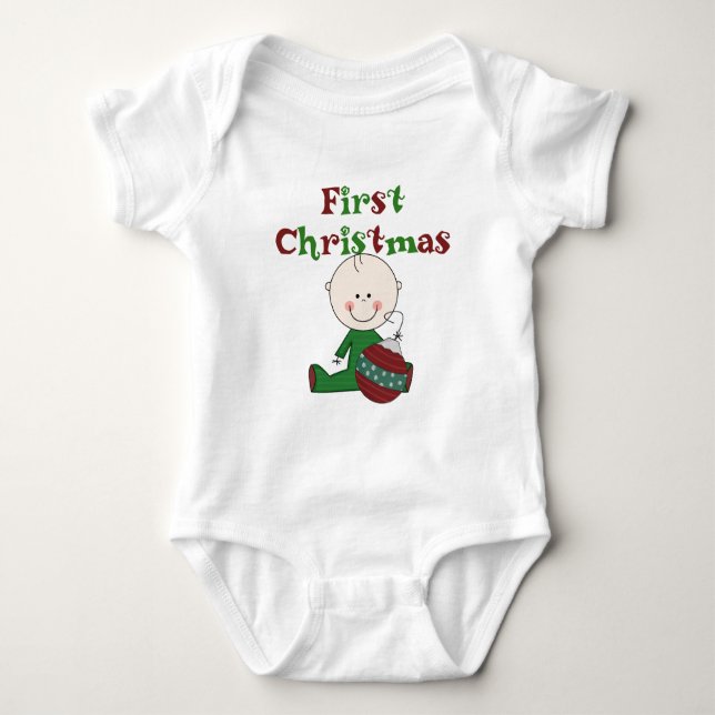 Baby Boy 1st Christmas Tshirts and Gifts (Front)