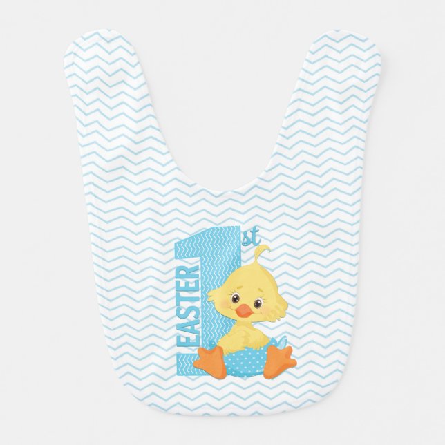 Baby Boy 1st Easter Baby Bib (Front)