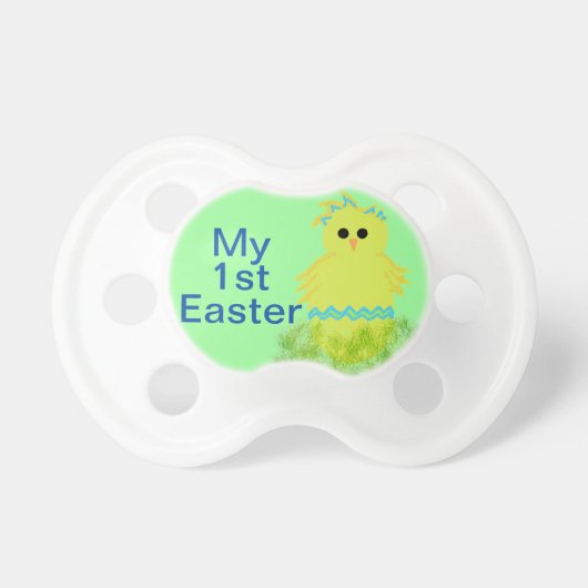 Baby Boy 1st Easter Chick Egg Pacifier (Front)
