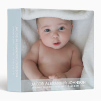 Baby BOY 1st year ALBUM SCRAPBOOK Blue | Add PHOTO Binder