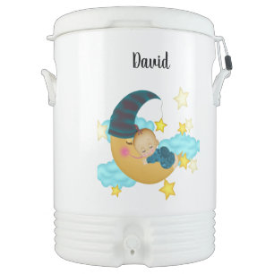 Baby Boy (2) on a Moon Art Baby Igloo Beverage Cooler