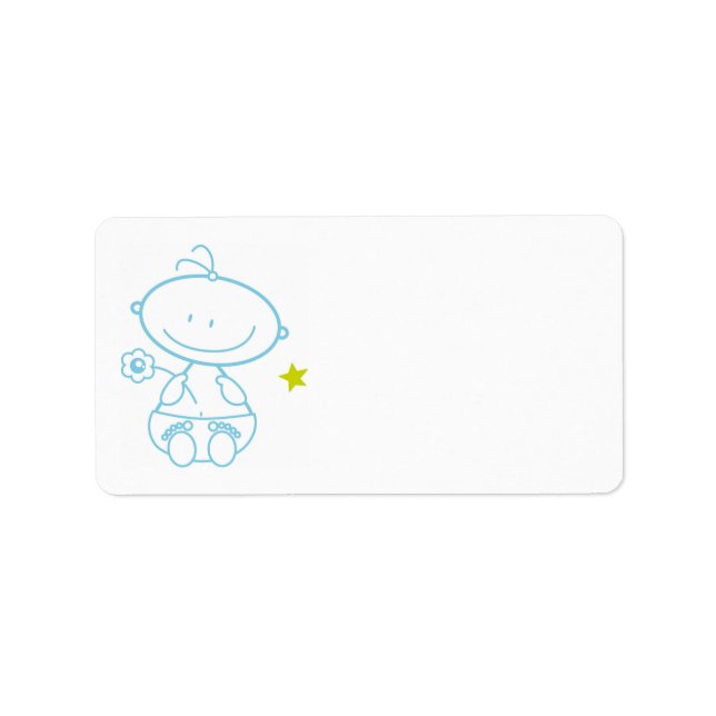baby boy address sticker (Front)