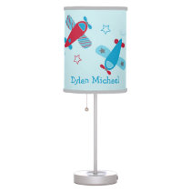 Baby Boy Airplane Personalized Lamp