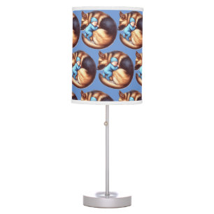Baby Boy and German Shepherd Table Lamp