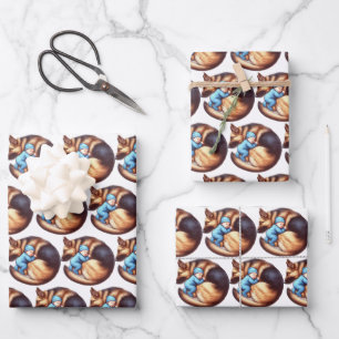 Baby Boy and German Shepherd Wrapping Paper Sheets