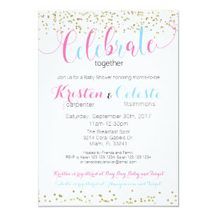 joint effort baby shower invitation