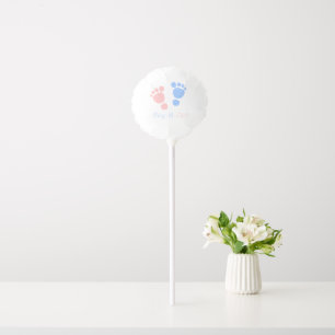 Baby Boy and Girl Footprints Twins Baby Shower Balloon