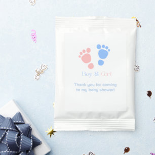 Baby Boy and Girl Footprints Twins Baby Shower Margarita Drink Mix