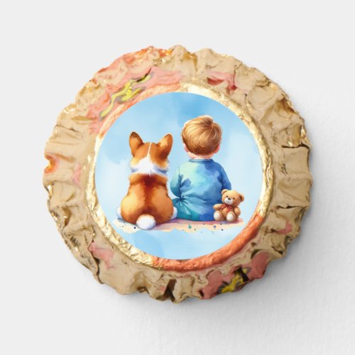 Baby Boy and his Corgi Puppy Baby Shower Reeses Peanut Butter Cups