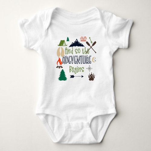 Baby Boy And so the Adventure Begins Baby Bodysuit