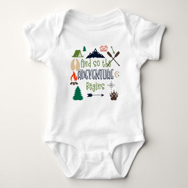 Baby Boy And so the Adventure Begins Baby Bodysuit (Front)