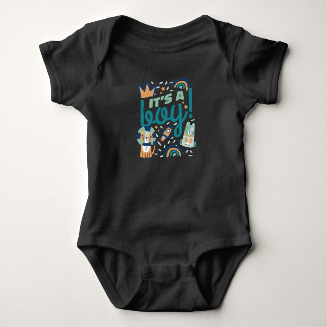 Baby Boy Animals Bodysuit (Front)