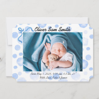 Baby Boy Announcement