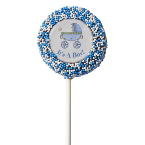 Baby Boy Announcement Dipped Oreo Cookie Pop