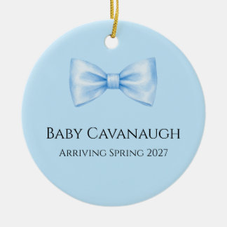 Baby Boy Announcement Ornament