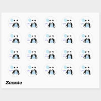 Cute Its a Boy Blue Baby Announcement Stickers, Zazzle