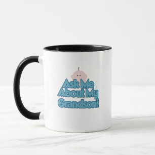 Baby Boy Ask About My Grandson Tshirts and Gifts Mug