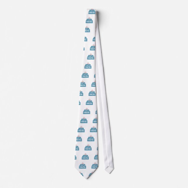 Baby Boy Ask About My Grandson Tshirts and Gifts Neck Tie (Front)