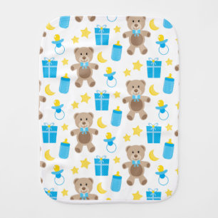 Baby Boy Baby Burp Cloth with Teddy Bears