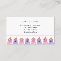 Baby Boy/Baby Girl Pediatrician Business Card | Zazzle