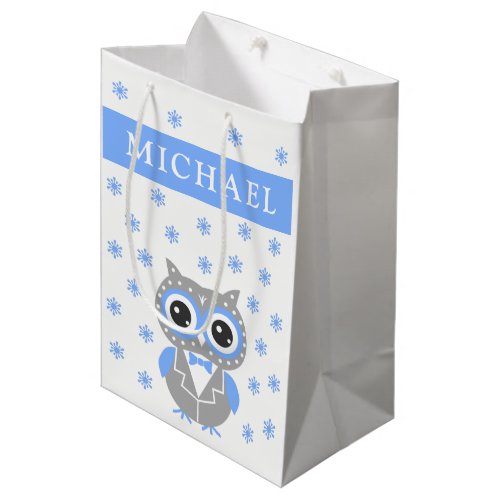 Baby Boy Baby Shower Cute Owl Gift Bag