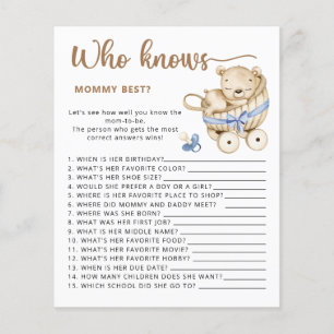 Baby Boy baby shower guess how many teddy bears