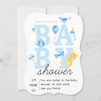 Baby Boy Baby Shower Invitation