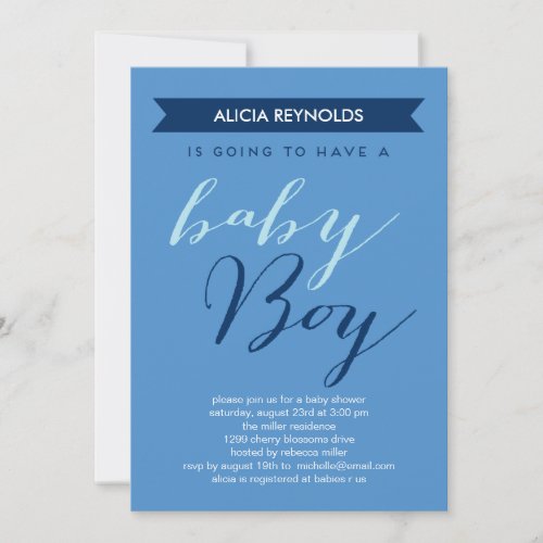 Baby Boy Baby Shower Invitations