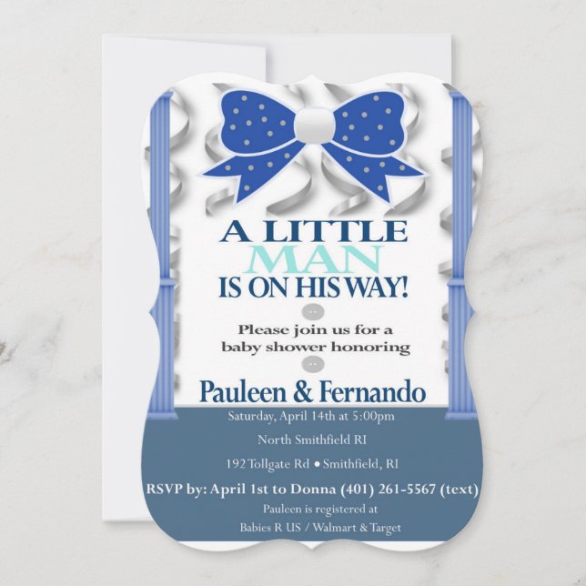 Baby Boy Baby Shower Invitations (Front)