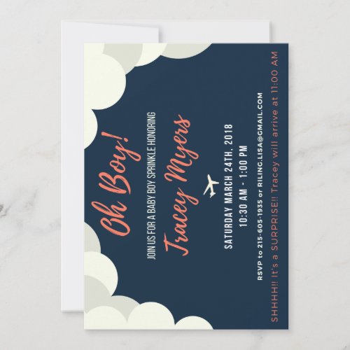 Baby Boy Baby Shower or Sprinkle Invitation