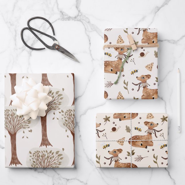 Baby Boy Baby Wild Animal  Wrapping Paper Sheets (Creator Uploaded)