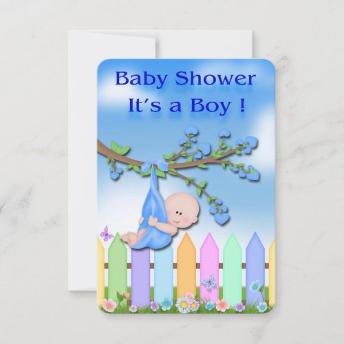 Baby Boy _ Backyard Baby Shower Invitations