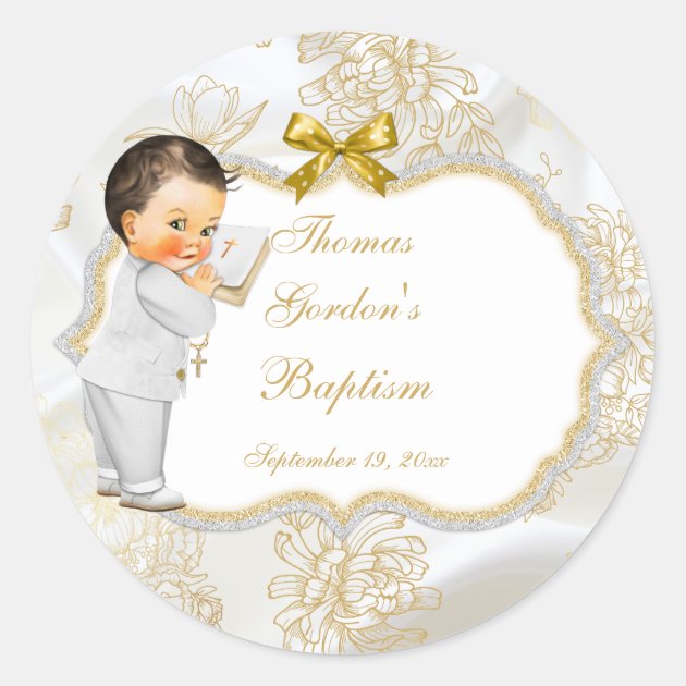 Gold cross for hot sale baby boy baptism