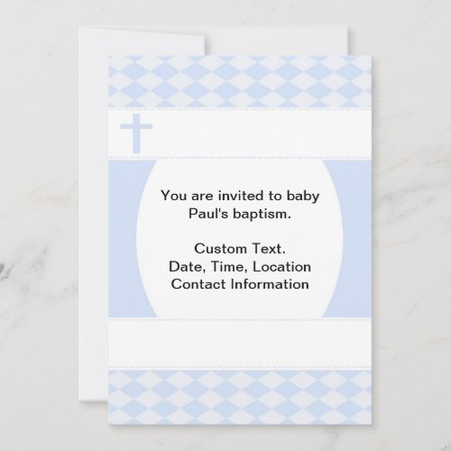 Baby Boy Baptism Invitation