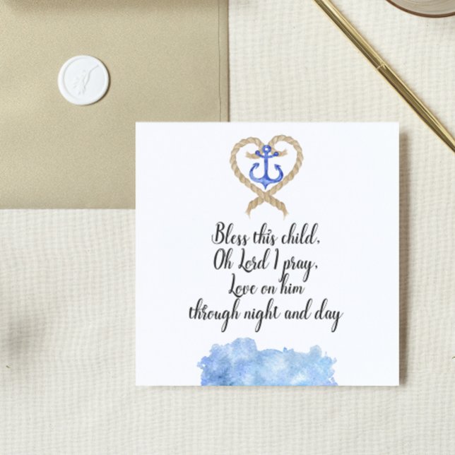 Baby Boy Baptism Paper Napkins (Creator Uploaded)
