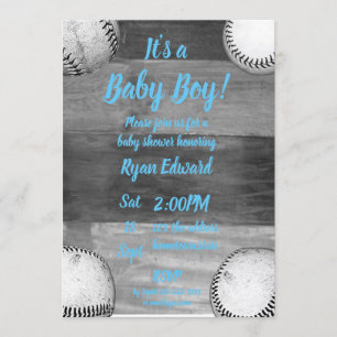 Baby Boy Baseball theme baby shower Invitation