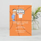 Baby Boy Basketball Birthday Party photo Invitation (Standing Front)