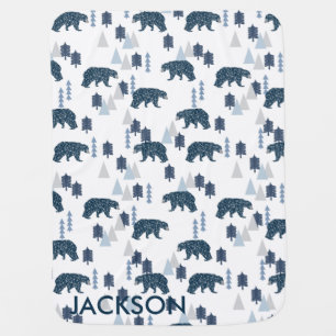 Baby boy bear blanket